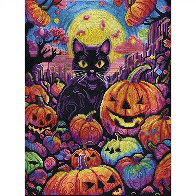 Black Cat Cross Stitch Kit by Design Works