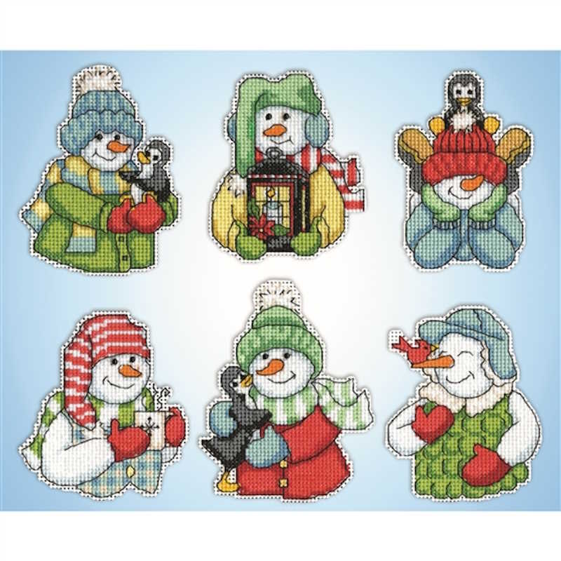Smiling Snowmen Cross Stitch Kit by Design Works