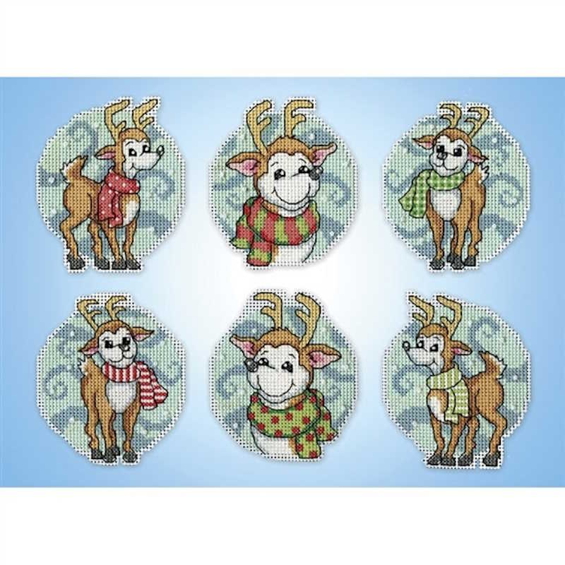 Reindeer Circle Cross Stitch Kit by Design Works