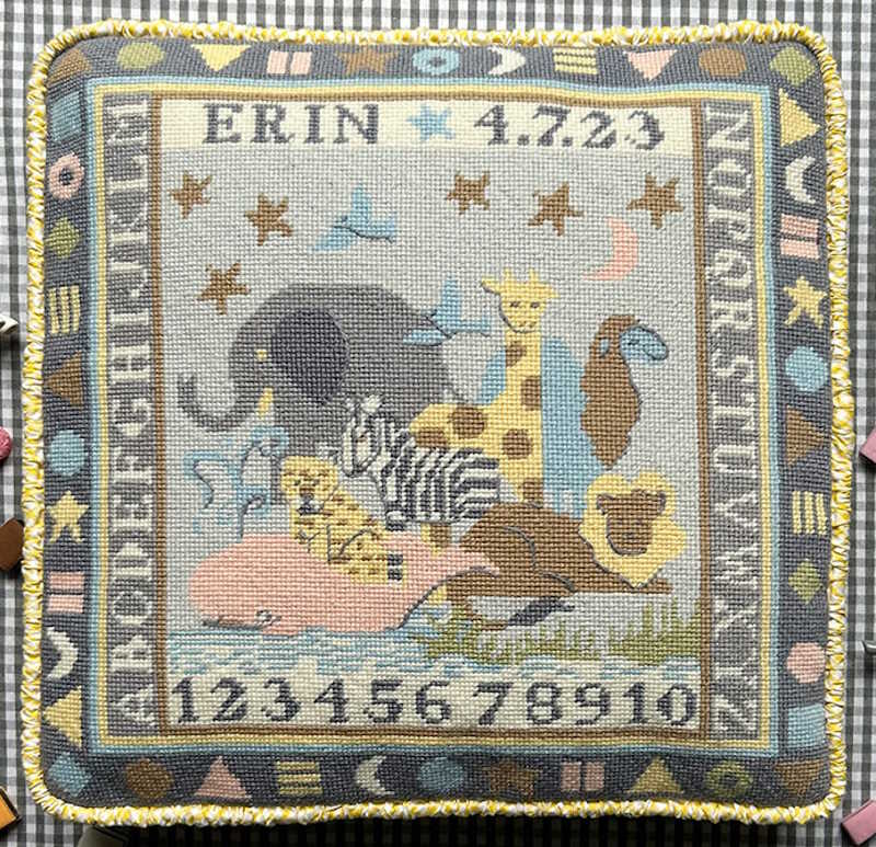 Misty Animal Allsorts Tapestry Needlepoint Kit by Glorafilia