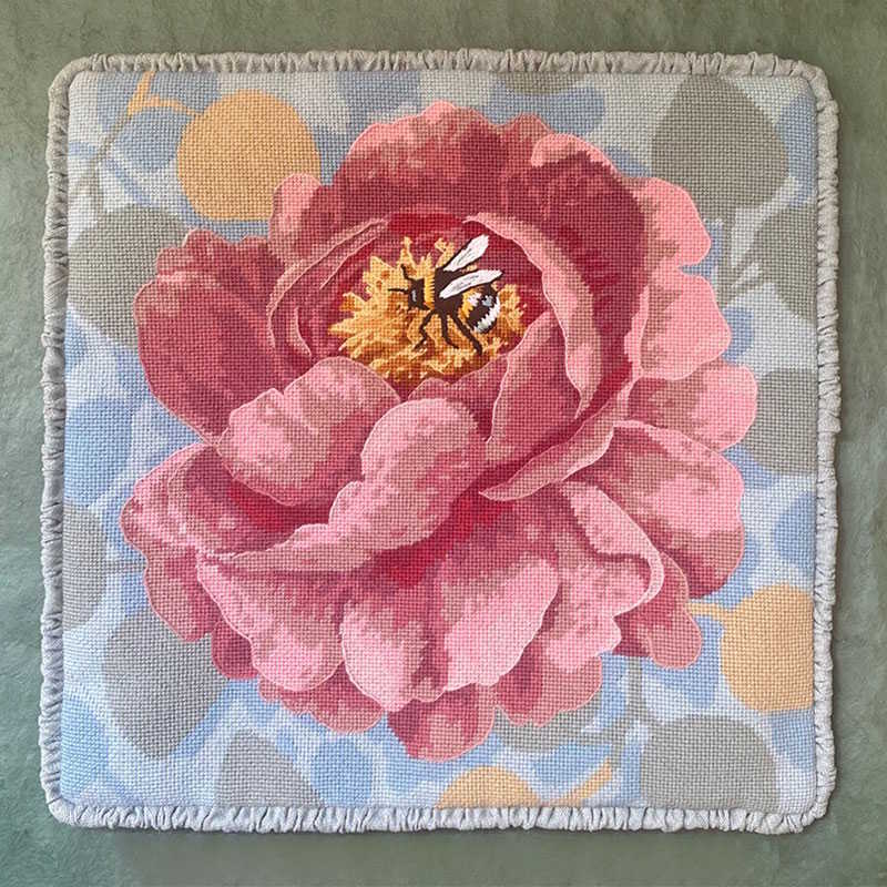 Bee in Bloom Tapestry Needlepoint Kit by Glorafilia