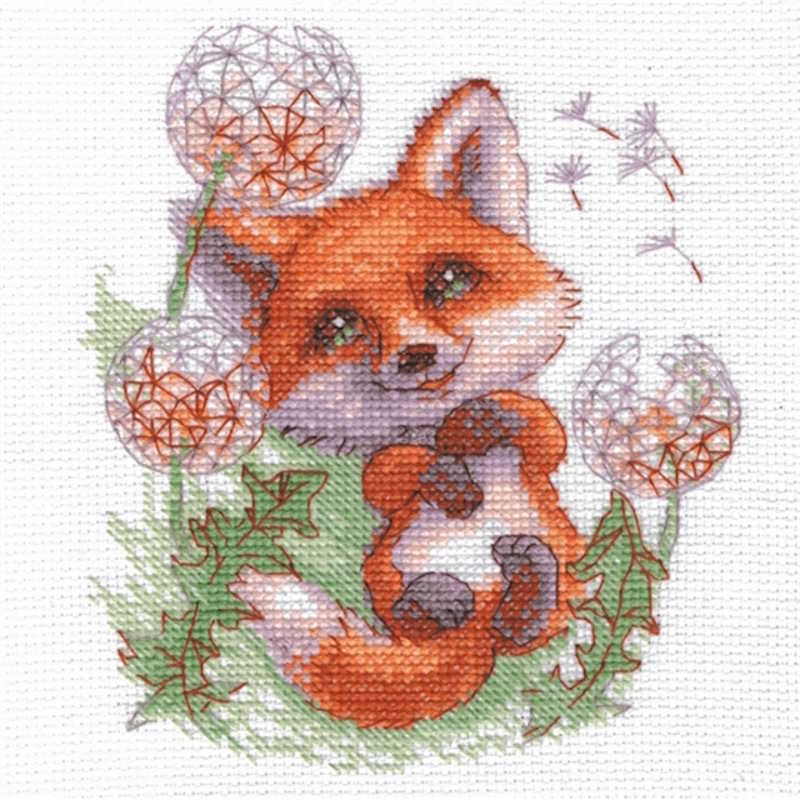 Dandelion Fox Cross Stitch Kit By Aine