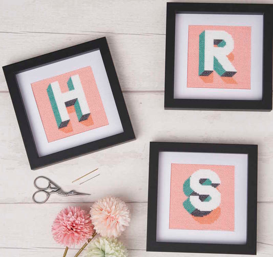 Modern Graphic Letters Cross Stitch Kit By Anchor