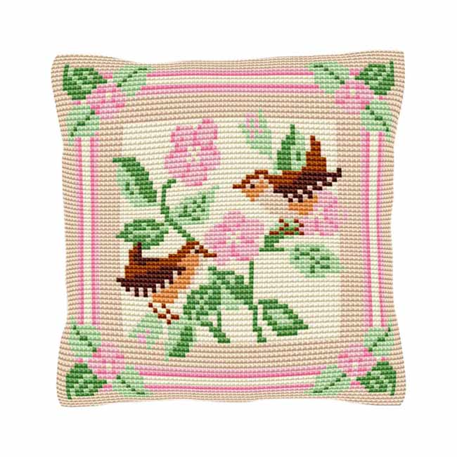 Jenny Wren Printed Cross Stitch Kit by Brigantia Needlework