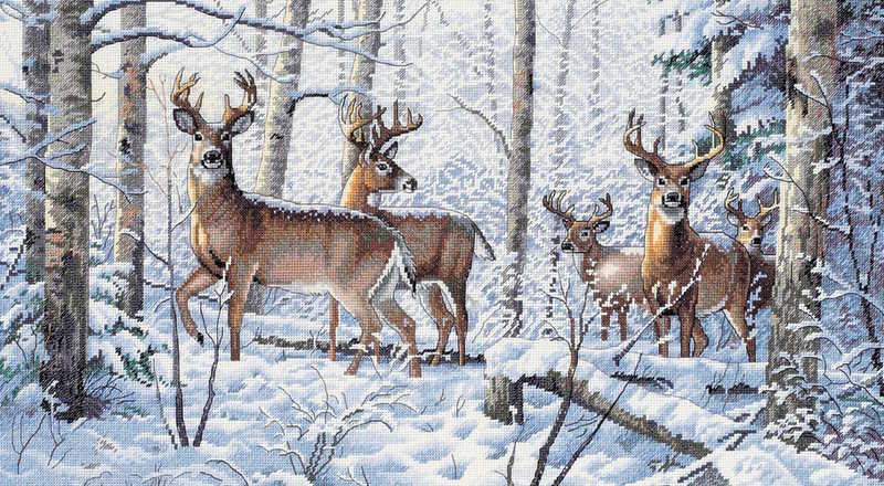 Woodland Winter Cross Stitch Kit by Dimensions