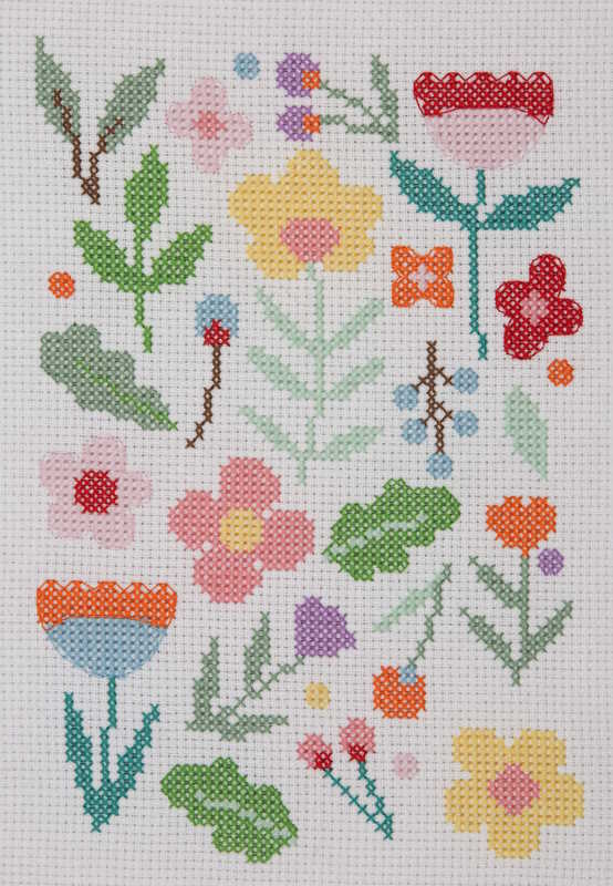 Floral Scatter Cross Stitch Kit By Anchor