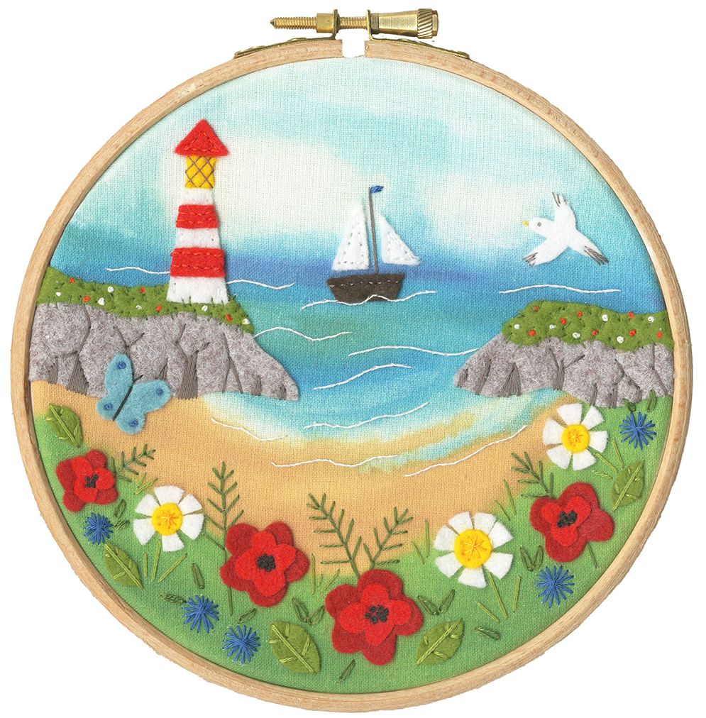 Poppy Cove Felt Embroidery Kit By Bothy Threads