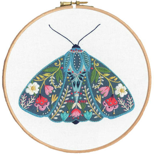 Moth Embroidery Kit By Bothy Threads