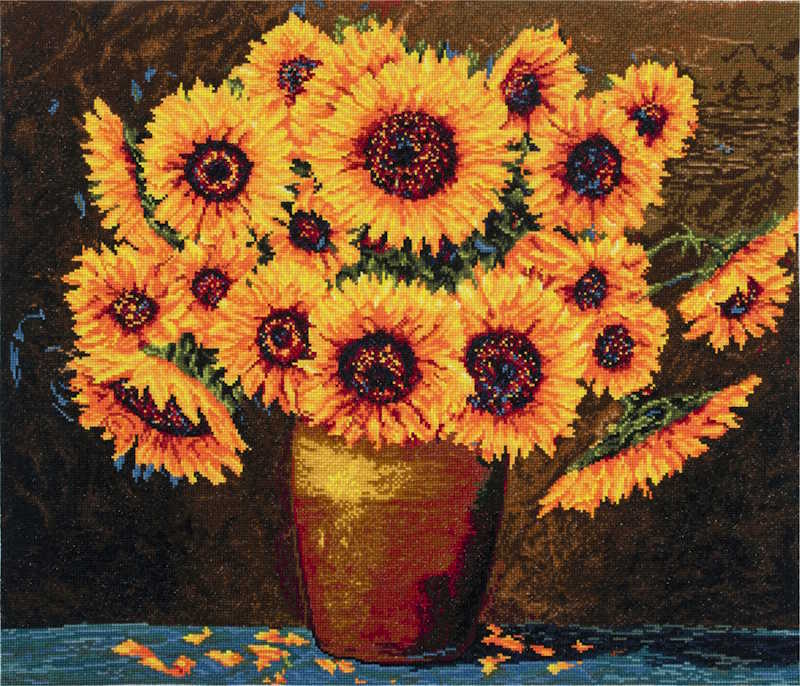 Sunflower Bloom Cross Stitch Kit By Trimits