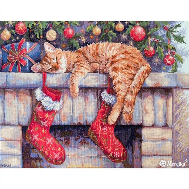 Santa's Helper Cross Stitch Kit by Merejka