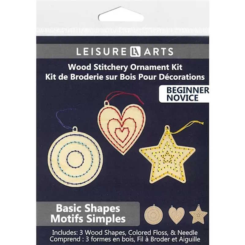 Basic Shapes Wood Stitchery Kit By Leisure Arts