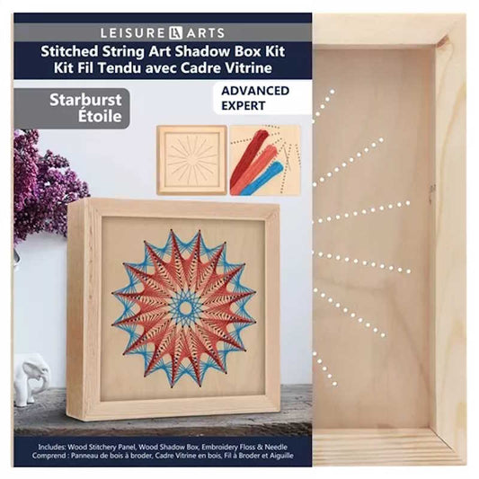 Starburst Shadow Box Wood Stitchery Kit By Leisure Arts