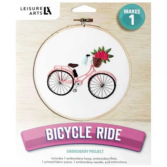 Bicycle Ride Embroidery Kit By Leisure Arts