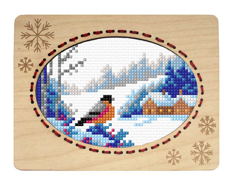 Landscape with Bird Printed Cross Stitch Kit by Orchidea