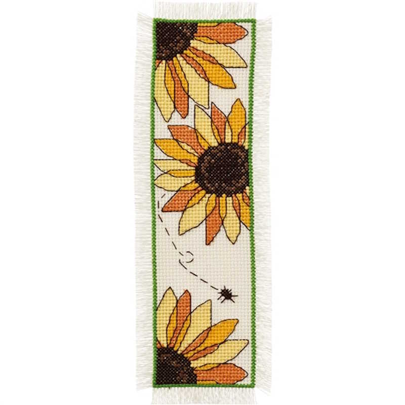 Sunflowers Bookmark Cross Stitch Kit By Permin