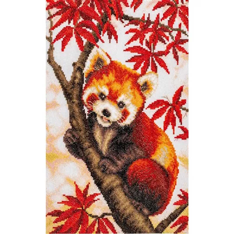 Snuggled in the Maple Tree Cross Stitch Kit By Lanarte