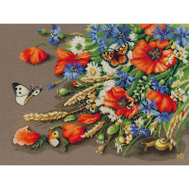 Treasures of the Meadow Cross Stitch Kit By Lanarte