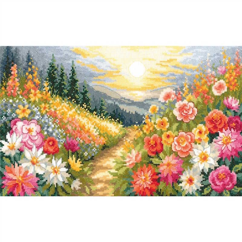 A Walk Through the Colours Cross Stitch Kit By Lanarte