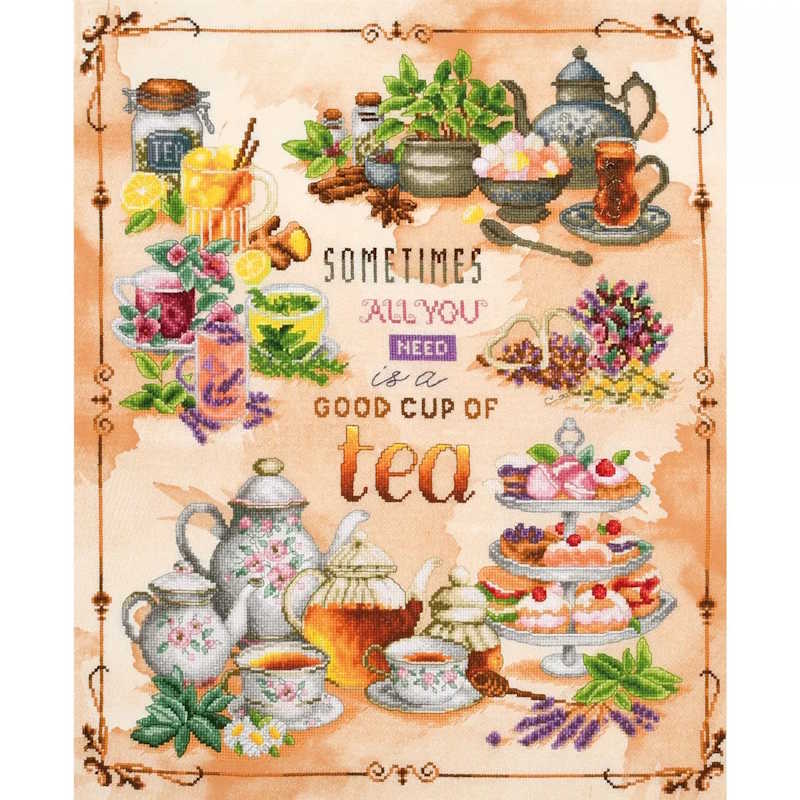 Tea Lover's Delight Cross Stitch Kit By Lanarte