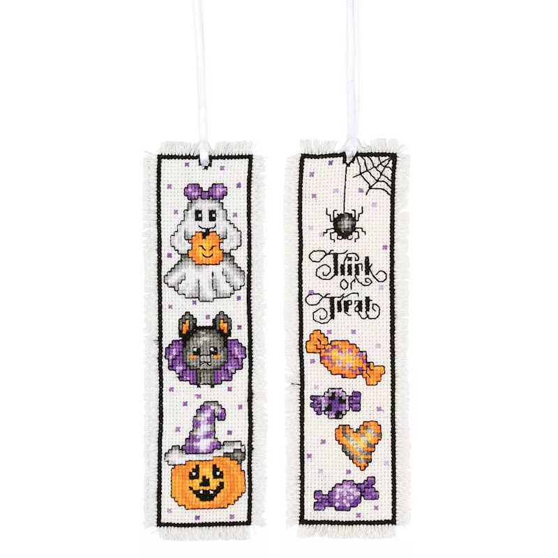 Trick or Treat Bookmark Cross Stitch Kit By Vervaco