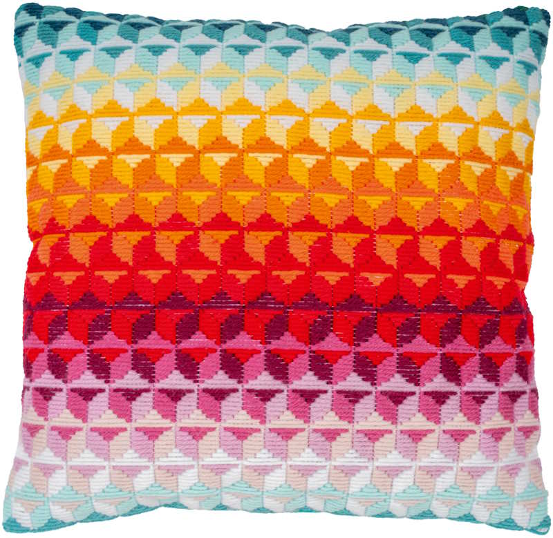 Modern Long Stitch Cushion Kit By Vervaco