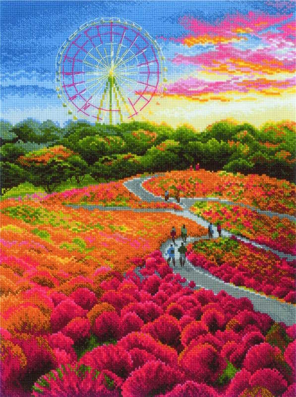 Hitachi Seaside Park Cross Stitch Kit By RIOLIS