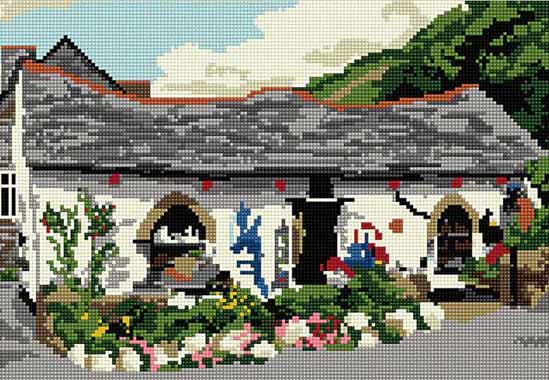 Boscastle Gift Shop Tapestry Kit by Brigantia Needlework