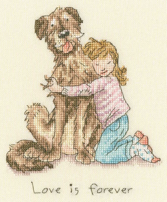Love is Forever Cross Stitch Kit By Bothy Threads