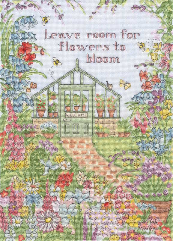 Flowers in Bloom Cross Stitch Kit By Bothy Threads