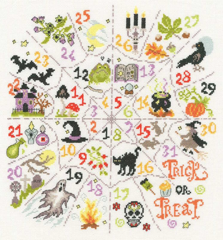 Countdown to Halloween Cross Stitch Kit By Bothy Threads