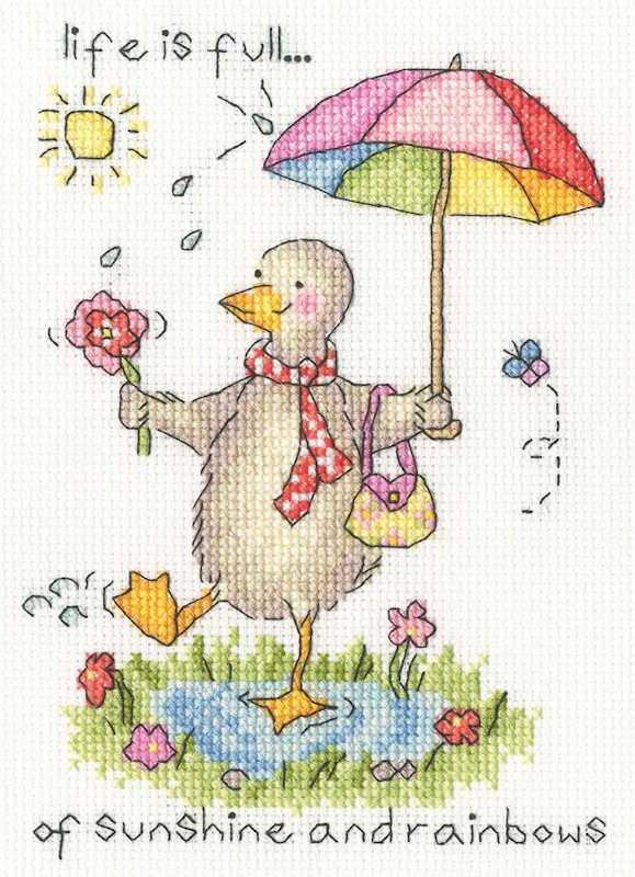 Sunshine and Rainbows Cross Stitch Kit By Bothy Threads