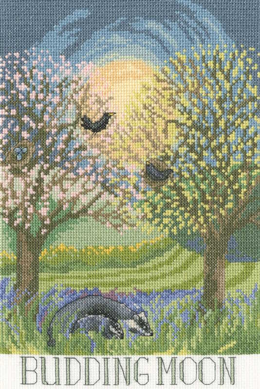 Budding Moon Cross Stitch Kit By Bothy Threads