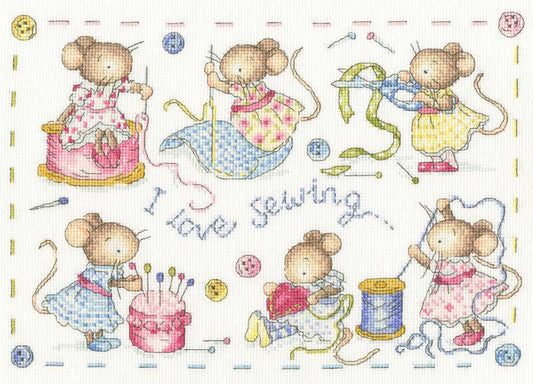 I Love Sewing Cross Stitch Kit By Bothy Threads