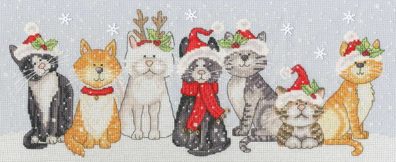 Festive Felines Cross Stitch Kit By Bothy Threads
