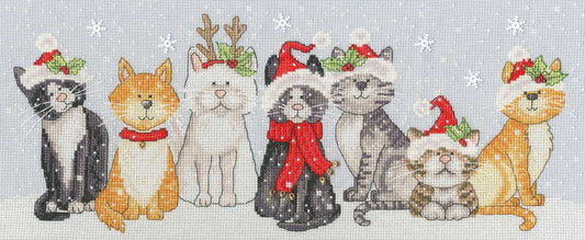 Festive Felines Cross Stitch Kit By Bothy Threads