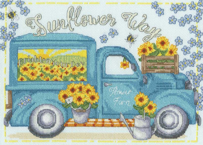 Sunflower Way Cross Stitch Kit By Bothy Threads