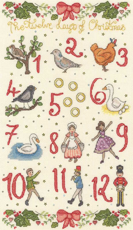 Five Gold Rings Cross Stitch Kit By Bothy Threads