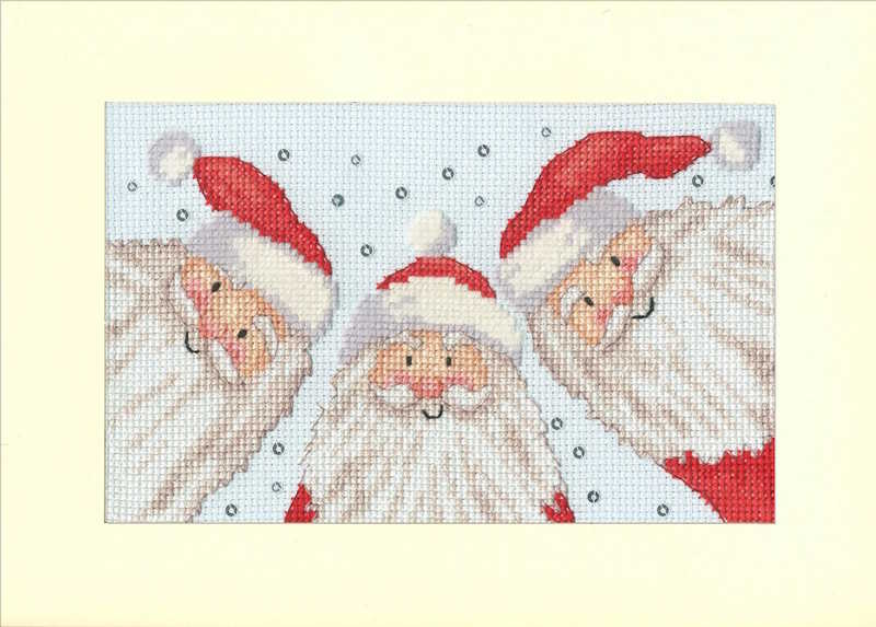 Santa Selfie Cross Stitch Christmas Card Kit by Bothy Threads