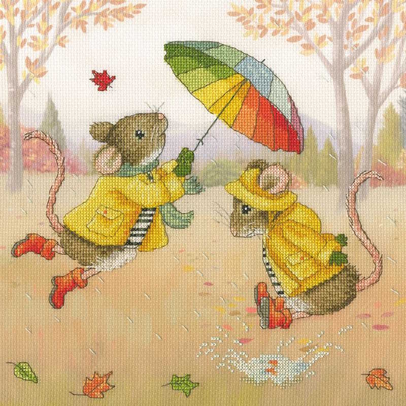 Sunshine and Showers Cross Stitch Kit By Bothy Threads