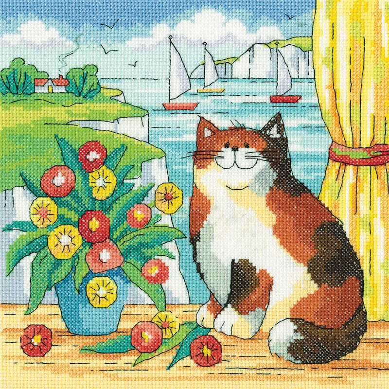Coastal View Cross Stitch Kit by Heritage Crafts