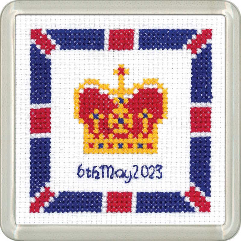 Crown Coaster Cross Stitch Kit by Heritage Crafts