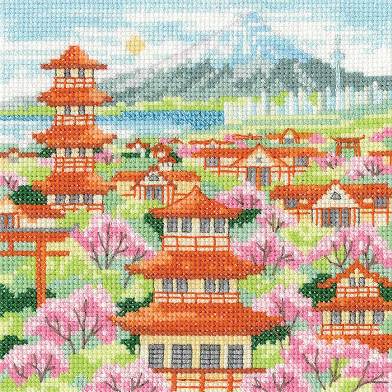 Impressions of Japan Cross Stitch Kit by Heritage Crafts