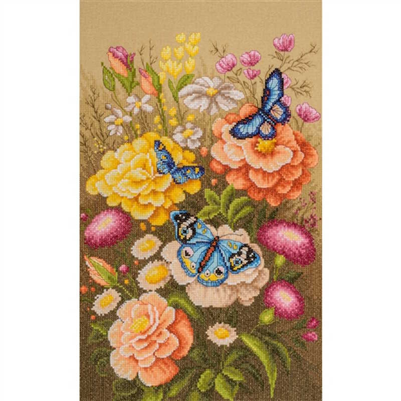 Mystic Butterfly Garden Cross Stitch Kit By Lanarte