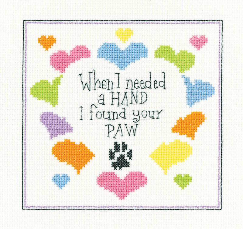 I Found Your Paw Cross Stitch Kit by Heritage Crafts