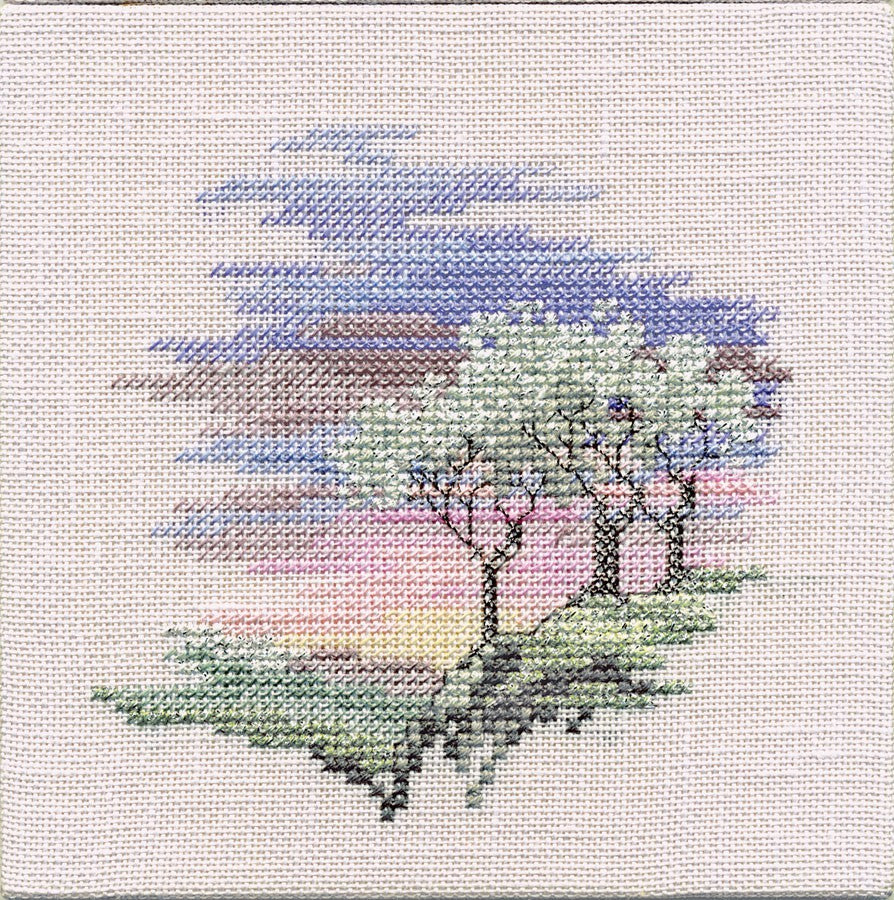 Frosty Trees Cross Stitch Kit by Derwentwater Designs