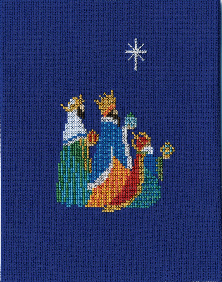 We Three Kings Cross Stitch Christmas Card Kit by Derwentwater Designs