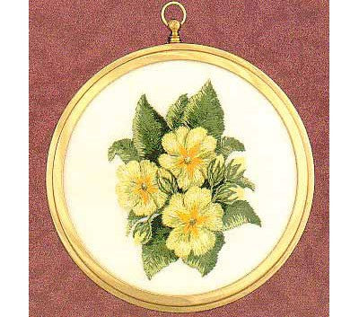 Primroses Embroidery Kit by Design Perfection