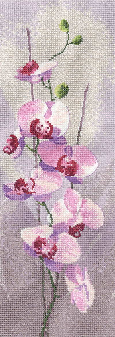 Orchid Panel Cross Stitch Kit by Heritage Crafts