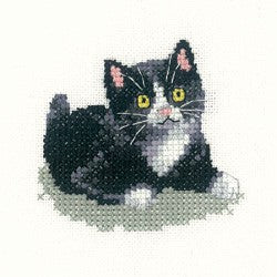 Black and White Kitten Cross Stitch Kit by Heritage Crafts