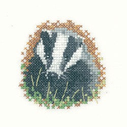 Badger Cross Stitch Kit by Heritage Crafts